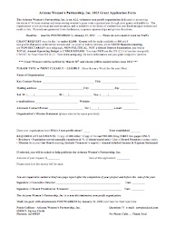 2012 grant application